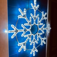 DecoLED LED svetelný motív - vločka, ľadovo biela, priemer. 85 cm
