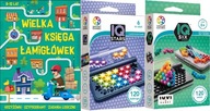 Wielka księga łamigłówek + Smart Games IQ Stars + Smart Games IQ Six Pro