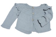 Vlnený sveter rozopínateľný kardigán 100% merino vlna wool 92-98