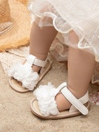 SHEIN emq kvety biele sandále 3D lakované zdobenie 20