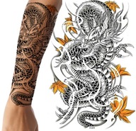 Tatuaż zmywalny smok orientalny chiński kung fu