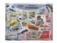 Pakiet 200 znaczków pocztowych - TRANSPORT