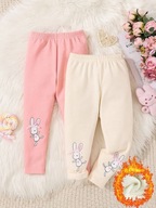 Legginsy z nadrukiem królika 2szt SHEIN Young Girl 6L