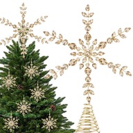 Špic hviezda špička na vianočný stromček zlaté kryštáliky