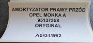 shock absorber right front OPEL MOKKA A 95137358