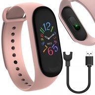 Smartband różowy opaska sportowa smart kroki kalorie smartwatch zegarek