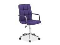 Fotel fiolet pikowany obrotowy Q-022 ekoskóra