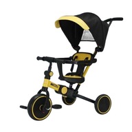 Rowerek trójkołowy dla dziecka TRIKE FIX V4 żółto-czarny z daszkiem