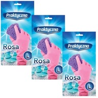 Latexové rukavice na upratovanie Rosa Praktyczna L