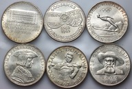 Austria, zestaw 6 x 50 szylingów 1959-1969