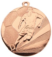 Brązowy MEDAL zawody PIŁKA NOŻNA piłkarz zawodnik strzelec 70 mm + WSTĄŻKA