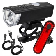 KERÉKPÁR LÁMPA VÍZÁLLÓ ELSŐ HÁTSÓ AKKUMULÁTOROS DC-2218 LED