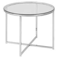Okrúhly stôl FLOSY farba strieborná štýl glamour 55x55 actona - TABLE/SIDE/ACT