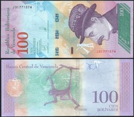 $ Wenezuela 100 BOLIVARES P-106b UNC 2018