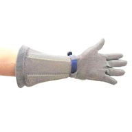Prstová rukavica s rukávom 45 cm strieborná
