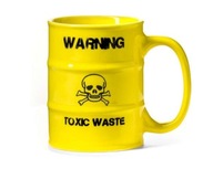 KUBEK żółty TOXIC WASTE radioaktywny BECZKA 0,5 l