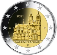 2 euro 2021 Sasko-Anhaltsko (J) - Mincovňa (UNC) príležitostné