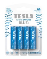 Baterie cynkowo-węglowe TESLA AA / R6 / 1,5V BLUE+