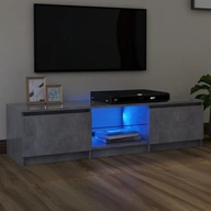 TV skrinka s LED sivou betónovou 140x40x35,5 cm
