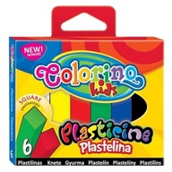 Plastelina kwadratowa 6 kolorów COLORINO 57400PTR