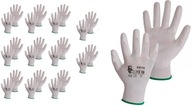 12x Pracovné rukavice CXS Biele PU Presnosť Montáž EN388 10