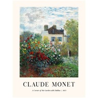 Plakat 40x30 Claude Monet pejzaż kwiaty róże malowany sztuka BOHO 30 WZORÓW