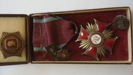Srebrny Krzyż Zasługi PRL 1956 + miniaturka+ legitymacja
