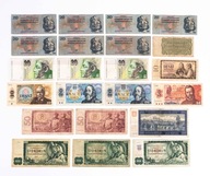 Czechosłowacja, Słowacja zestaw 22 banknotów.
