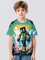 Koszulka t-shirt MINECRAFT 134 cm 8-9 lat nadruk 3D
