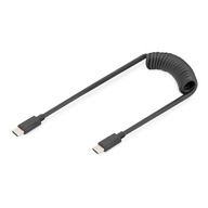 Kabel Usb 2.0 Digitus spiralny Usb C/USB C, Pd