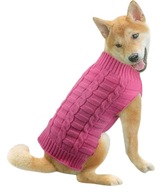 Sweter dla psa kota zwierząt domowych elastyczny rozmiar L różowy