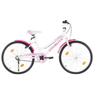 Detský bicykel 24 palcov ružovo-biely