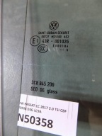 VW PASSAT CC window right rear part 2016 3C8845206