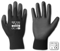 Ochranné rukavice PURE BLACK polyuretán, veľkosť 9