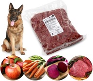 Mięso surowe mrożone karma dla psa owczarka wołowina warzywa 10kg BARF