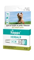 Happs Krople Herbal przeciw pchłom i kleszczom dla małych psów 4 sztuki