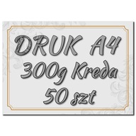 DRUK A4 50 szt DYPLOM CERTYFIKAT Kreda 300g