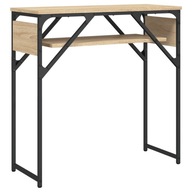 vidaXL Konzolový stolík s policou, farba dub sonoma, 75x30x75 cm
