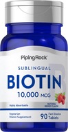 PipingRock Biotin Beauty Biotín 10.000 90 tabliet vege rozpustné