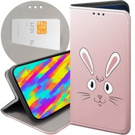 ETUI Z KLAPKĄ DO HUAWEI P20 PRO WZORY KRÓLIK ZAJĄC BUNNY FUTERAŁ POKROWIEC