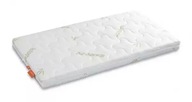 Materac z pokrowcem 60x120x8 Bamboo biały komfortowy do łóżeczka
