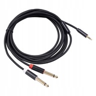 Kabel audio 3,5 mm .5 mm 1/8 "TRS męski na 2x 2m