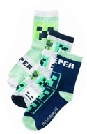 MINECRAFT CREEPER ponožky 3-balenie veľ: 27-30