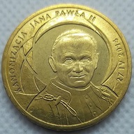 2 zł Kanonizacja Jana Pawła II 2014 r. kapsel