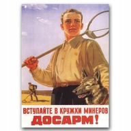 Plagát propaganda dekor Sapers Rusko armáda 21x29