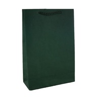 torebki papierowe ZIELONE prestiż 17x7x25cm pakiet 10szt torby prezentowe