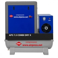 Skrutkový kompresor APS 7.5 Combi Dry X 10 bar 7.5 k/5.5 kW 690 l/min 200 l