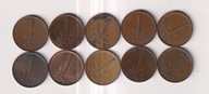 Holandia zestaw 10 sztuk 1 cent od 1948 rozne