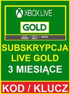 Predplatné Xbox Live Gold 3 mesiace JEDEN KOD