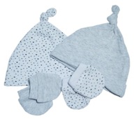 PRIMARK dojčenský komplet 2cz. čiapka + rukavice výbavička 2PACK 56-62